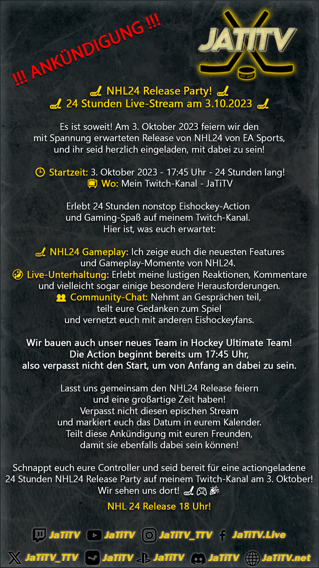 Mehr über den Artikel erfahren 24 Stunden Stream – NHL24 Release